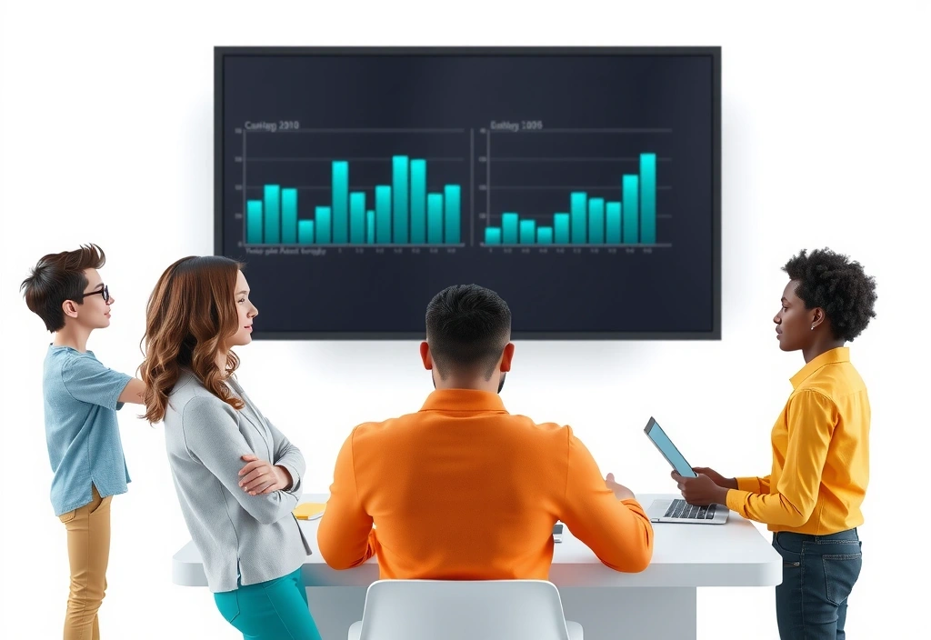 Team collaboration session with financial analysts and game developers working together